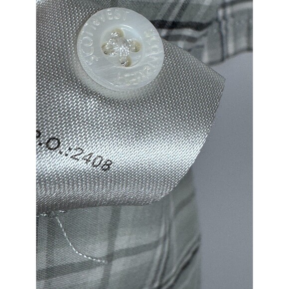 ScotteVest Travel Shirt Mens XXL Gray Plaid Pockets Utility Lightweight Tech - Picture 15 of 15